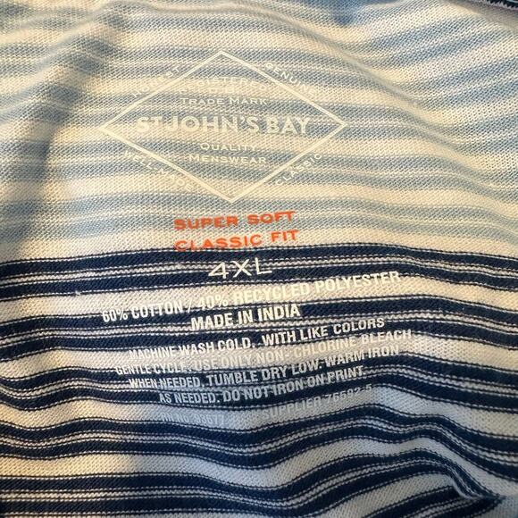 NWT St John’s Bay Multi Strip Short Sleeve Polo 4XL - Picture 8 of 9